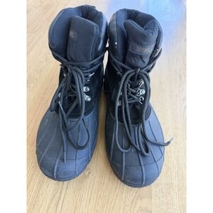 Totes Men's Glacier Lace Waterproof Winter Boots, Black, 11 M